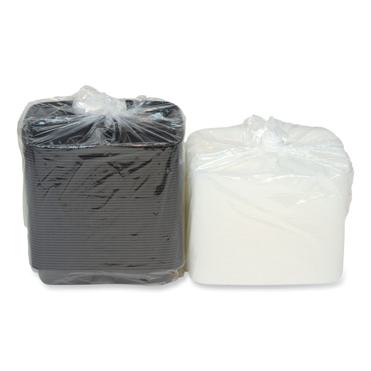 Pactiv Evergreen Newspring DELItainer Microwavable Container, 32 oz, 7.5 x 9.87 x 1.75, Black/Clear, Plastic, 150/Carton (PCTNC333B) Case of 150