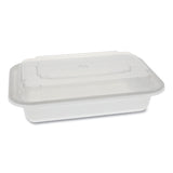 Pactiv Evergreen Newspring VERSAtainer Microwavable Containers, Rectangular, 16 oz, 5 x 7.25 x 2, White/Clear, Plastic, 150/Carton (PCTNC8168) Case of 150
