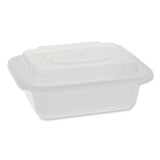 Pactiv Evergreen Newspring VERSAtainer Microwavable Containers, Rectangular, 12 oz, 4.5 x 5.5 x 2.12, White/Clear, Plastic, 150/Carton (PCTNC818) Case of 150