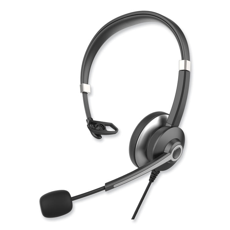 Innovera® IVR70001 Monaural Over The Head Headset, Black/Silver (IVR70001) Each