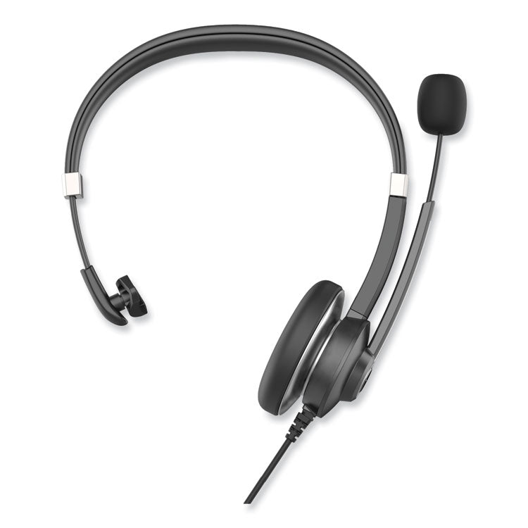 Innovera® IVR70001 Monaural Over The Head Headset, Black/Silver (IVR70001) Each