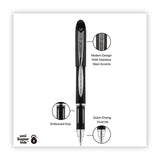 uniball® Jetstream Stick Hybrid Gel Pen, Bold 1 mm, Black Ink, Black/Silver Barrel (UBC33921) Each