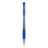uniball® Signo GRIP Gel Pen, Stick, Medium 0.7 mm, Blue Ink, Clear/Blue/Silver Barrel, Dozen (UBC65451) 1 Dozen