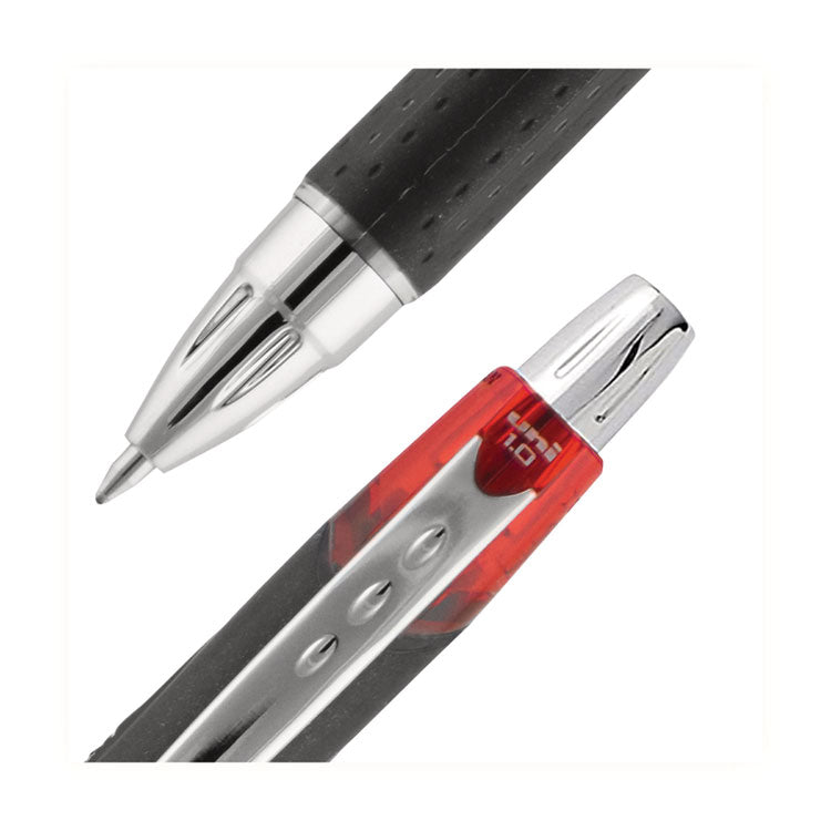 Jetstream Retractable Hybrid Gel Pen, Bold 1 mm, Red Ink, Black/Silver/Red Barrel, Dozen (UBC73834) 1 Dozen