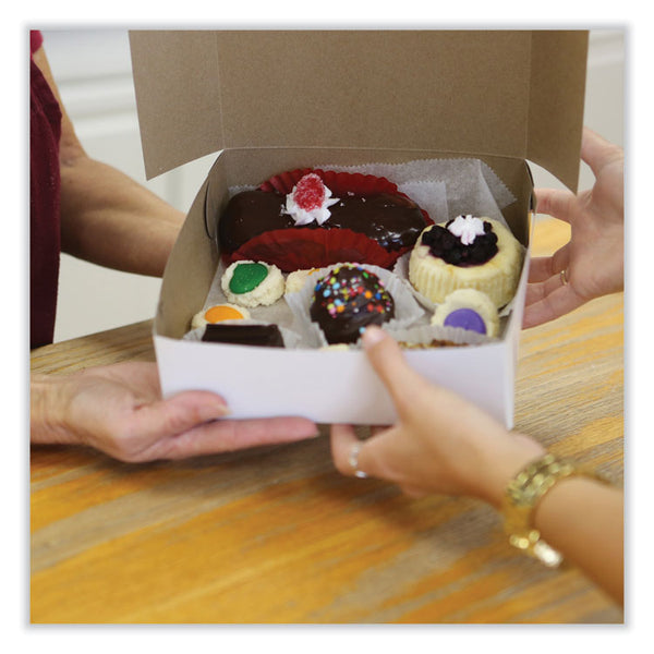 SCT® Bakery Boxes, Standard, 7 x 7 x 3, White, Paper, 250/Carton (SCH1517) Case of 250