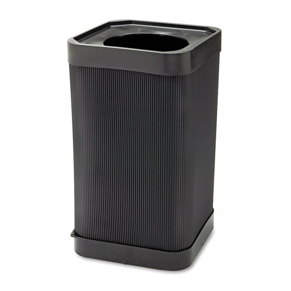 Safco® At-Your-Disposal Top-Open Receptacle, 38 gal, Polyethylene, Black (SAF9790BL)