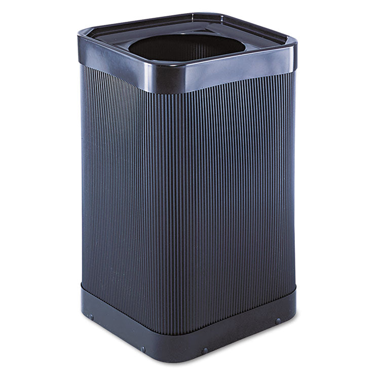 Safco® At-Your-Disposal Top-Open Receptacle, 38 gal, Polyethylene, Black (SAF9790BL)