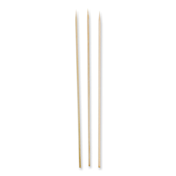 Bamboo Skewers, Paper, 12", Natural, 9,600/Carton (RPPR824) Case of 9600