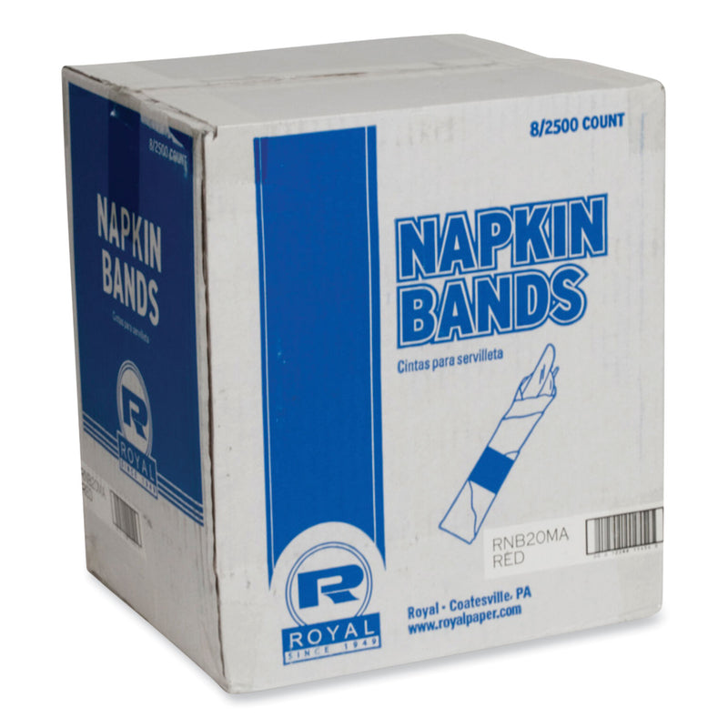 Napkin Bands, Red, 1.5", 2,500/Pack, 8 Packs/Carton (RPPRNB20MA) Case of 20000