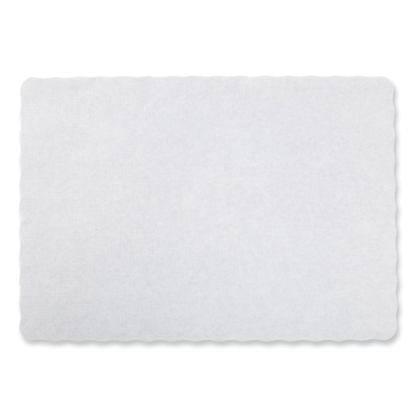 Embossed Scalloped Edges Placemats, 9.5 x 13.5, White, 1,000/Carton (RPPWSS914) Case of 1000