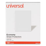 Universal® Top-Load Poly Sheet Protectors, Economy, Letter, 100/Box (UNV21130)