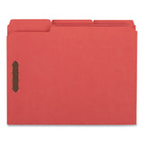 Universal® Deluxe Reinforced Top Tab Fastener Folders, 0.75" Expansion, 2 Fasteners, Letter Size, Red Exterior, 50/Box (UNV13523) Box of 50