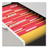 Universal® Deluxe Reinforced Top Tab Fastener Folders, 0.75" Expansion, 2 Fasteners, Legal Size, Red Exterior, 50/Box (UNV13527)