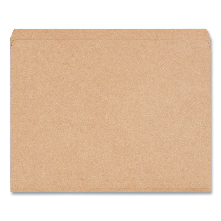 Universal® Reinforced Kraft Top Tab File Folders, Straight Tabs, Letter Size, 0.75" Expansion, Brown, 100/Box (UNV16130)