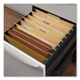 Universal® Reinforced Kraft Top Tab File Folders, Straight Tabs, Letter Size, 0.75" Expansion, Brown, 100/Box (UNV16130)