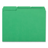 Universal® Reinforced Top-Tab File Folders, 1/3-Cut Tabs: Assorted, Letter Size, 1" Expansion, Green, 100/Box (UNV16162) Box of 100