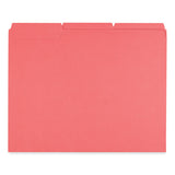 Universal® Reinforced Top-Tab File Folders, 1/3-Cut Tabs: Assorted, Letter Size, 1" Expansion, Red, 100/Box (UNV16163) Box of 100