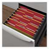 Universal® Reinforced Top-Tab File Folders, 1/3-Cut Tabs: Assorted, Letter Size, 1" Expansion, Red, 100/Box (UNV16163) Box of 100