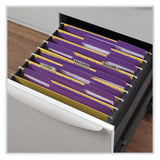 Universal® Reinforced Top-Tab File Folders, 1/3-Cut Tabs: Assorted, Letter Size, 1" Expansion, Violet, 100/Box (UNV16165) Box of 100