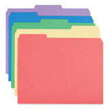 Universal® Reinforced Top-Tab File Folders, 1/3-Cut Tabs: Assorted, Letter Size, 1" Expansion, Assorted Colors, 100/Box (UNV16166)