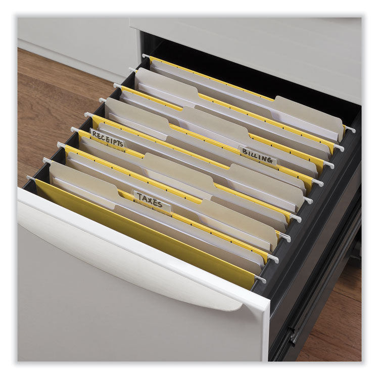 Universal® Top Tab File Folders, 1/3-Cut Tabs: Assorted, Letter Size, 0.75" Expansion, Gray, 100/Box (UNV18101) Box of 100