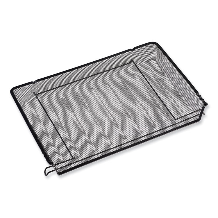 Universal® Deluxe Mesh Stackable Front Load Tray, 1 Section, Letter Size Files, 11.25" x 13" x 2.75", Black (UNV20004) Each