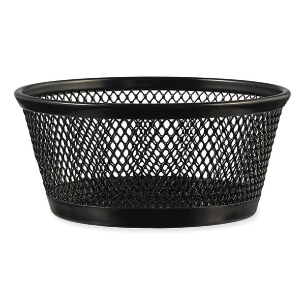 Universal® Jumbo Mesh Storage Dish, 4.38" Diameter x 2"h, Black (UNV20014)