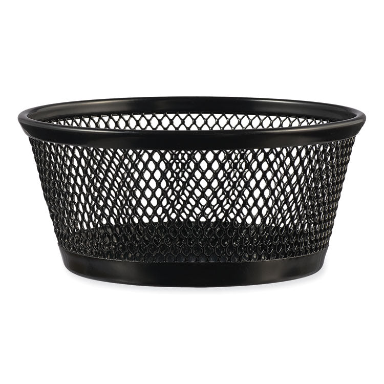 Universal® Jumbo Mesh Storage Dish, 4.38" Diameter x 2"h, Black (UNV20014) Each
