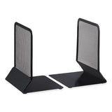 Universal® Metal Mesh Bookends, Nonskid, 5.38 x 5.38 x 6.75, Black, 1 Pair (UNV20025) 1 Pair