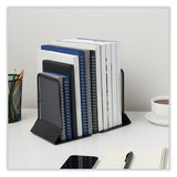 Universal® Metal Mesh Bookends, Nonskid, 5.38 x 5.38 x 6.75, Black, 1 Pair (UNV20025) 1 Pair