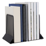 Universal® Metal Mesh Bookends, Nonskid, 5.38 x 5.38 x 6.75, Black, 1 Pair (UNV20025) 1 Pair
