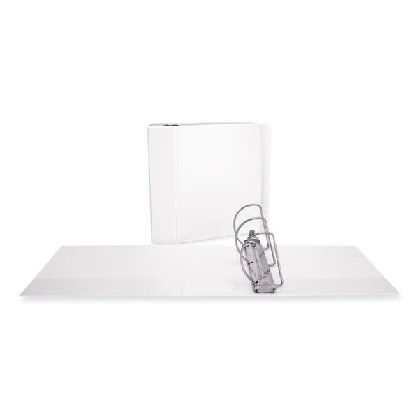 Universal® Slant D-Ring View Binder, 3 Rings, 4" Capacity, 11 x 8.5, White (UNV20994)