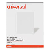 Universal® Top-Load Poly Sheet Protectors, Standard, Letter, Clear, 100/Box (UNV21125)