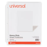 Universal® Top-Load Poly Sheet Protectors, Heavy Gauge, Clear, 50/Pack (UNV21128)