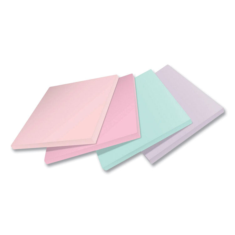 Post-it® Notes Super Sticky 100% Recycled Paper Super Sticky Notes, 3" x 3", Wanderlust Pastels, 70 Sheets/Pad, 24 Pads/Pack (MMM654R24SSNRP)