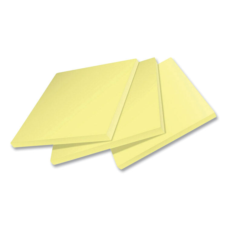 Post-it® Notes Super Sticky 100% Recycled Paper Super Sticky Notes, 3" x 3", Canary Yellow, 70 Sheets/Pad, 24 Pads/Pack (MMM654R24SSCYCP) Pack of 24