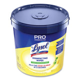 LYSOL® Brand Professional Disinfecting Wipe Bucket, 1-Ply, 6 x 8, Lemon and Lime Blossom, White, 800 Wipes (RAC99856EA)