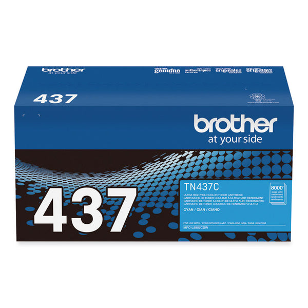 Brother TN437C Ultra High-Yield Toner, 8,000 Page-Yield, Cyan (BRTTN437C)