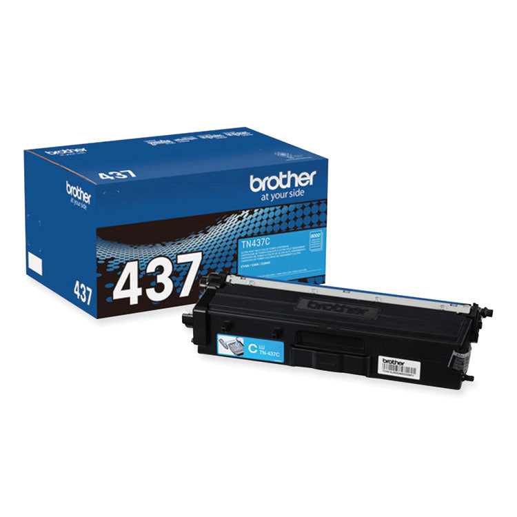 Brother TN437C Ultra High-Yield Toner, 8,000 Page-Yield, Cyan (BRTTN437C)