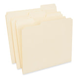 Universal® Reinforced Top Tab File Folders, 1/3-Cut Tabs: Assorted, Letter Size, 0.75" Expansion, Manila, 250/Carton (UNV18102) Case of 250