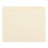 Universal® Reinforced Top Tab File Folders, 1/3-Cut Tabs: Assorted, Letter Size, 0.75" Expansion, Manila, 250/Carton (UNV18102) Case of 250