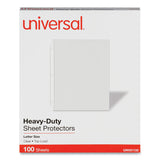 Universal® Top-Load Poly Sheet Protectors, Heavy Gauge, Letter Size, Clear, 100/Pack (UNV21132)