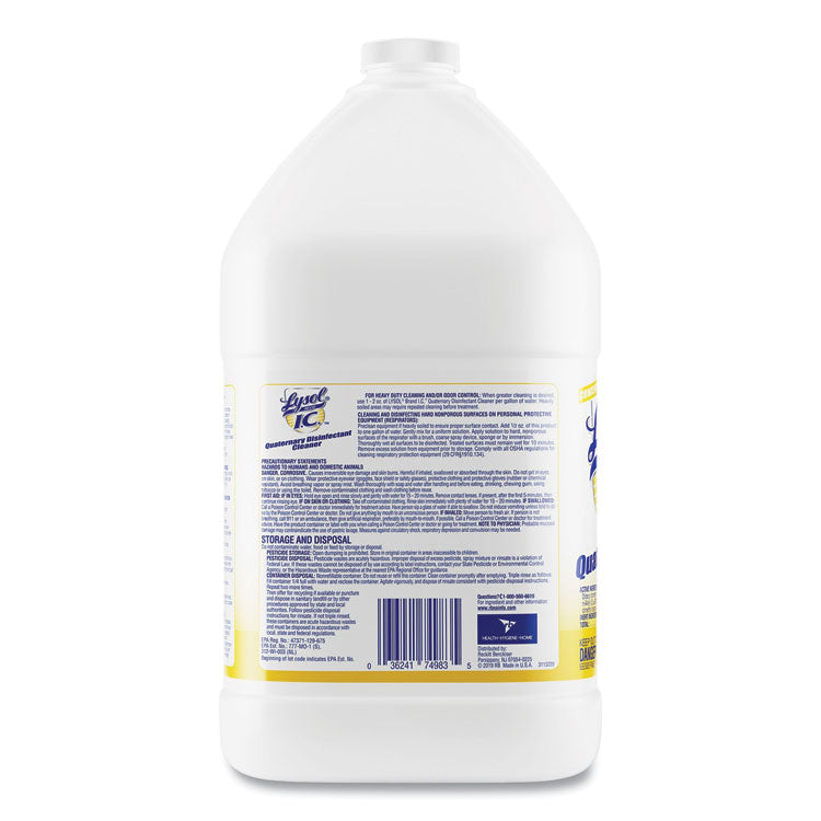 LYSOL® Brand I.C.™ Quaternary Disinfectant Cleaner, 1gal Bottle, 4/Carton (RAC74983CT)