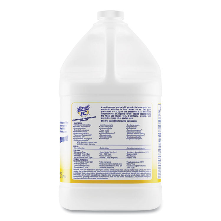 LYSOL® Brand I.C.™ Quaternary Disinfectant Cleaner, 1gal Bottle, 4/Carton (RAC74983CT)