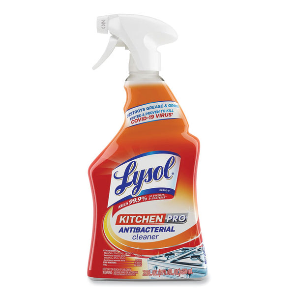 LYSOL® Brand Kitchen Pro Antibacterial Cleaner, Citrus Scent, 22 oz Spray Bottle, 9/Carton (RAC79556)