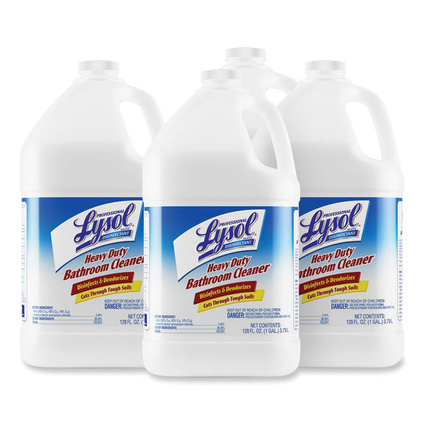 Professional LYSOL® Brand Disinfectant Heavy-Duty Bathroom Cleaner Concentrate, 1 gal Bottle, 4/Carton (RAC94201CT)
