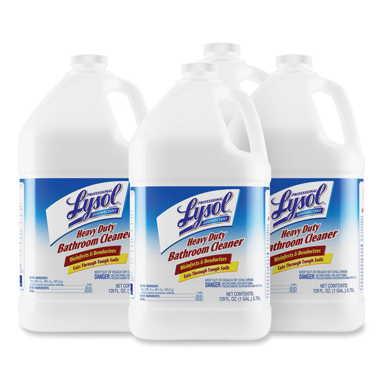 Professional LYSOL® Brand Disinfectant Heavy-Duty Bathroom Cleaner Concentrate, 1 gal Bottle, 4/Carton (RAC94201CT) Case of 4