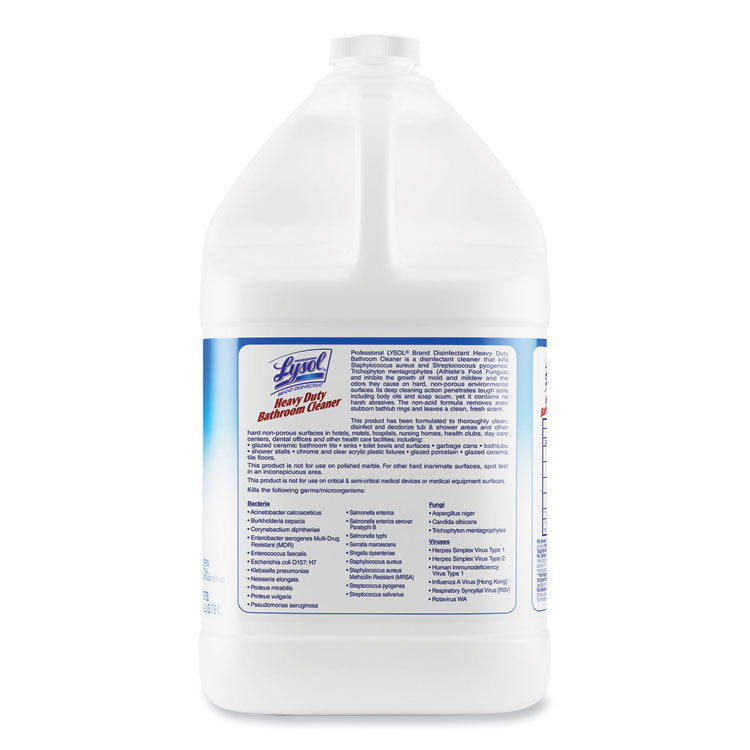 Professional LYSOL® Brand Disinfectant Heavy-Duty Bathroom Cleaner Concentrate, 1 gal Bottle, 4/Carton (RAC94201CT)