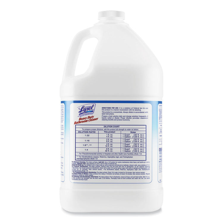 Professional LYSOL® Brand Disinfectant Heavy-Duty Bathroom Cleaner Concentrate, 1 gal Bottle, 4/Carton (RAC94201CT)