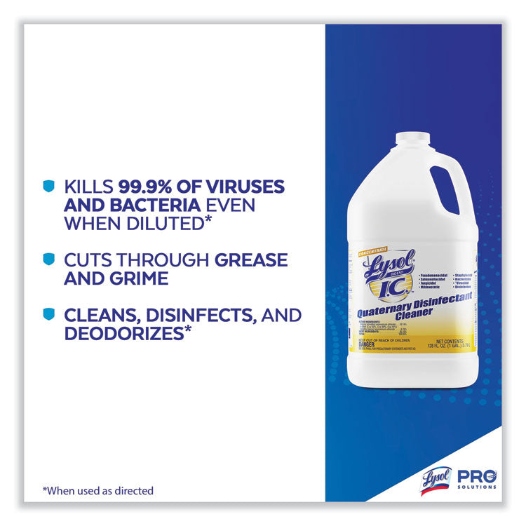 LYSOL® Brand I.C.™ Quaternary Disinfectant Cleaner, 1gal Bottle, 4/Carton (RAC74983CT)